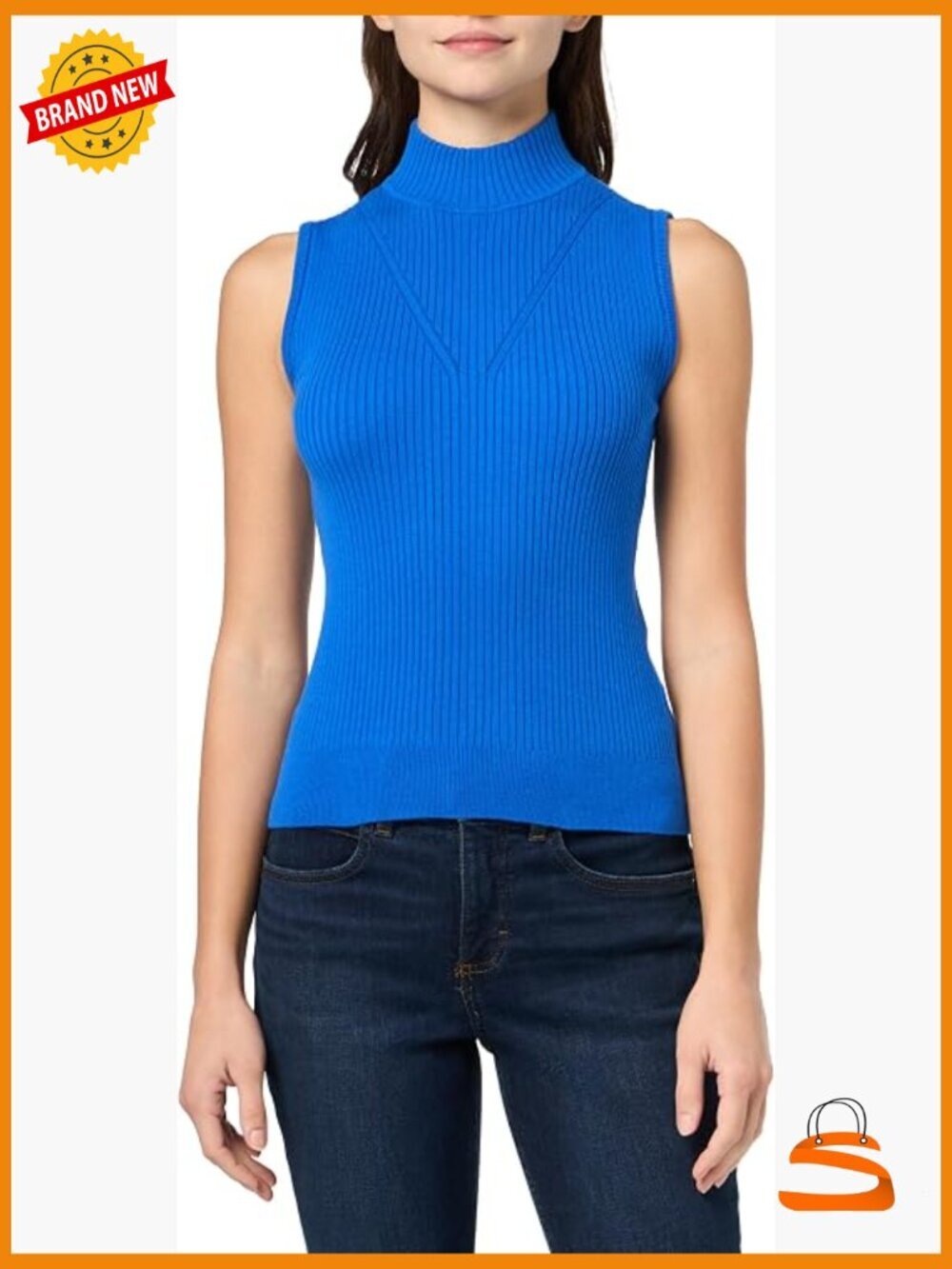 Sleeveless Turtleneck Blouse Cotton Nylon Pullover Layer Vest